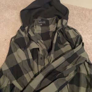 Flannel with hood